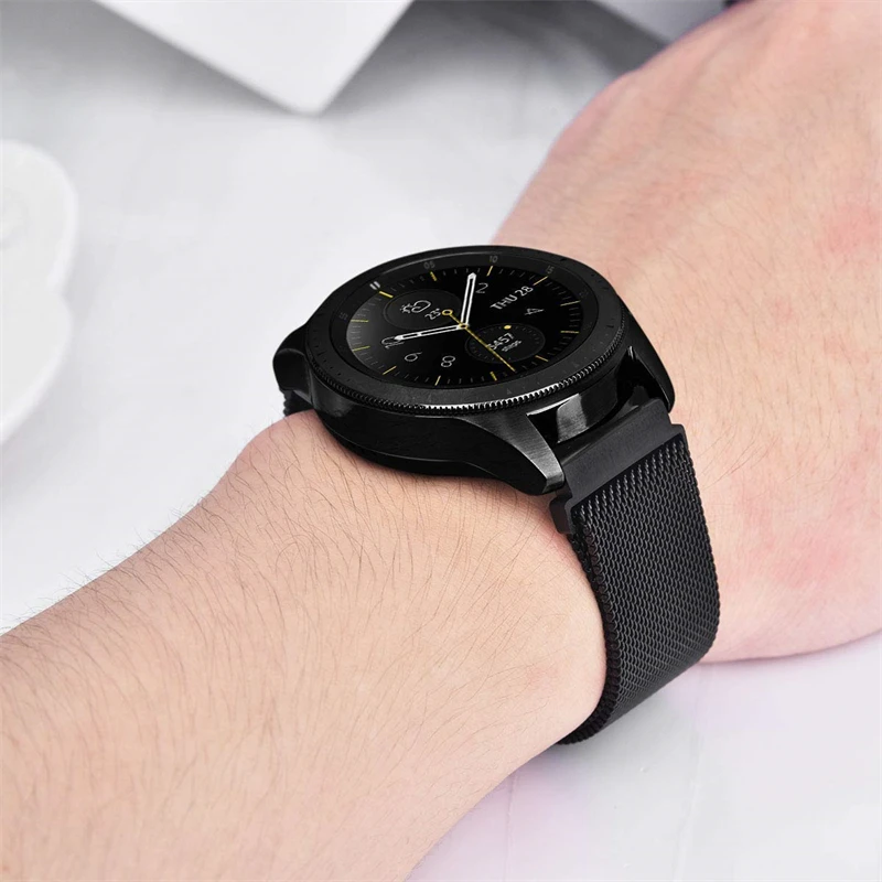Premium Milanese Magnetic Loop Bracelet Set - 2 Pack, 18mm/20mm/22mm, Color 2 Band