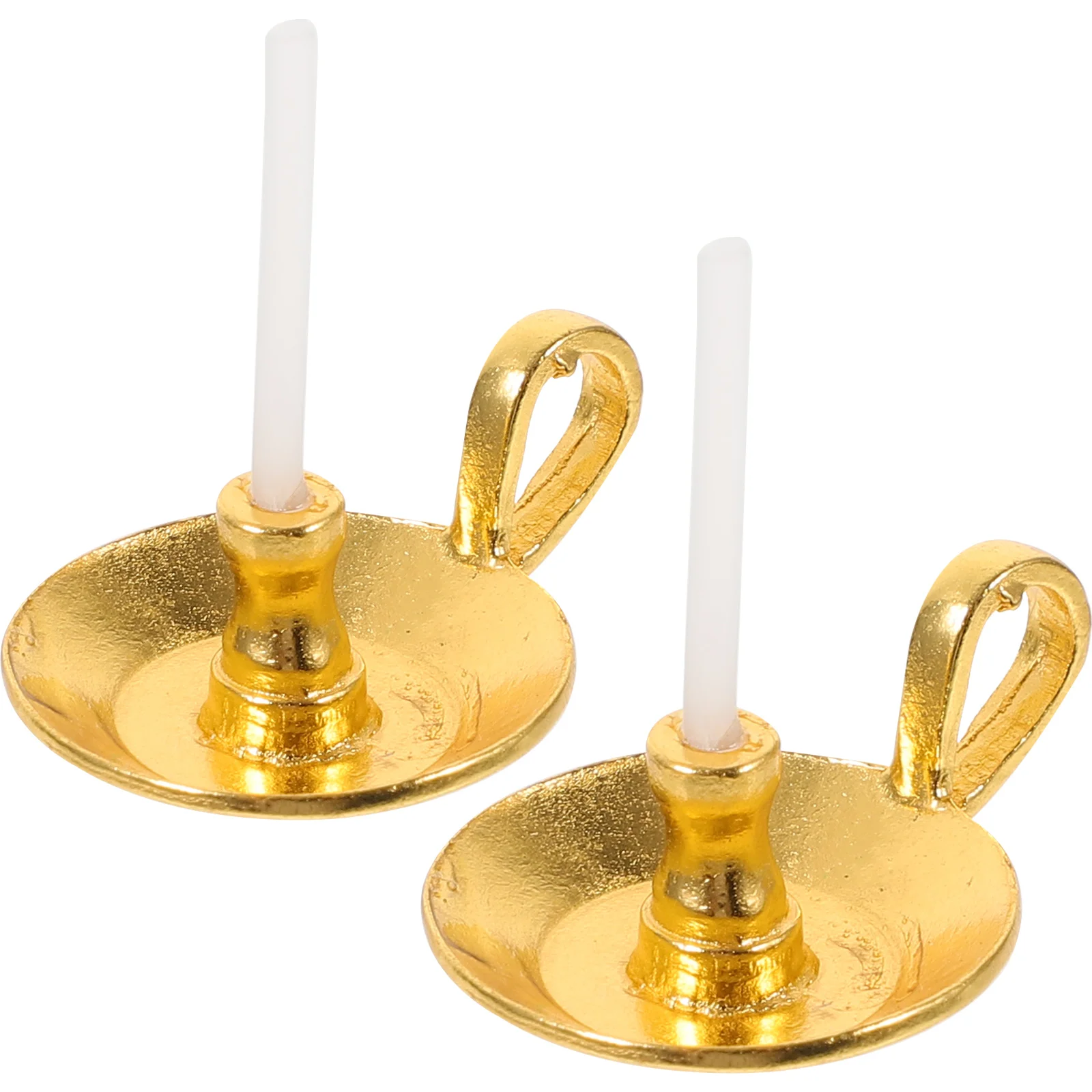 

2pcs House Candlestick Miniature Holder Adornment House Holder
