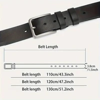 Genuine Leather for men High Quality men belts Alloy Pin Buckle Adult Luxury Brand Jeans Business Casual Waist Male Strap Brand - Image 3