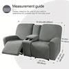 8pcs/set Recliner Sofa Covers All-inclusive Loveseat Center Console Sofa Covers Elastic 2Seater Couch Slipcovers with Cup Holder 2