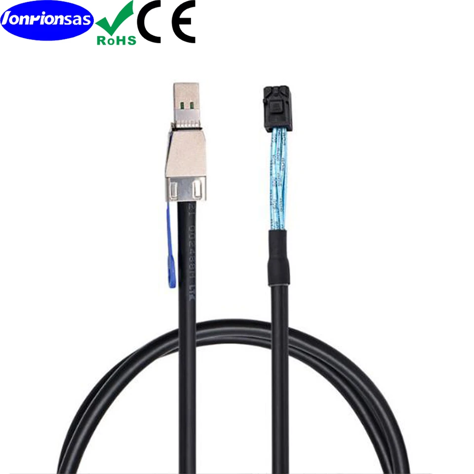 SFF-8643 Mini HD to SFF-8643 Angled Mini SAS Server kabel für Internal Host 50cm