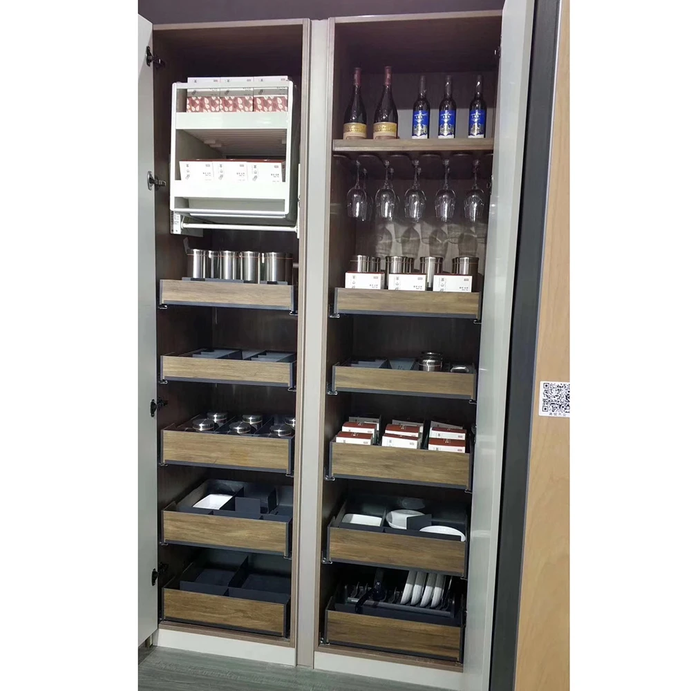 Top Quality Kitchen Pantry Lifter Pantry Pull Down Basket Shelf Tall Cabinet Elevator GSJ-600