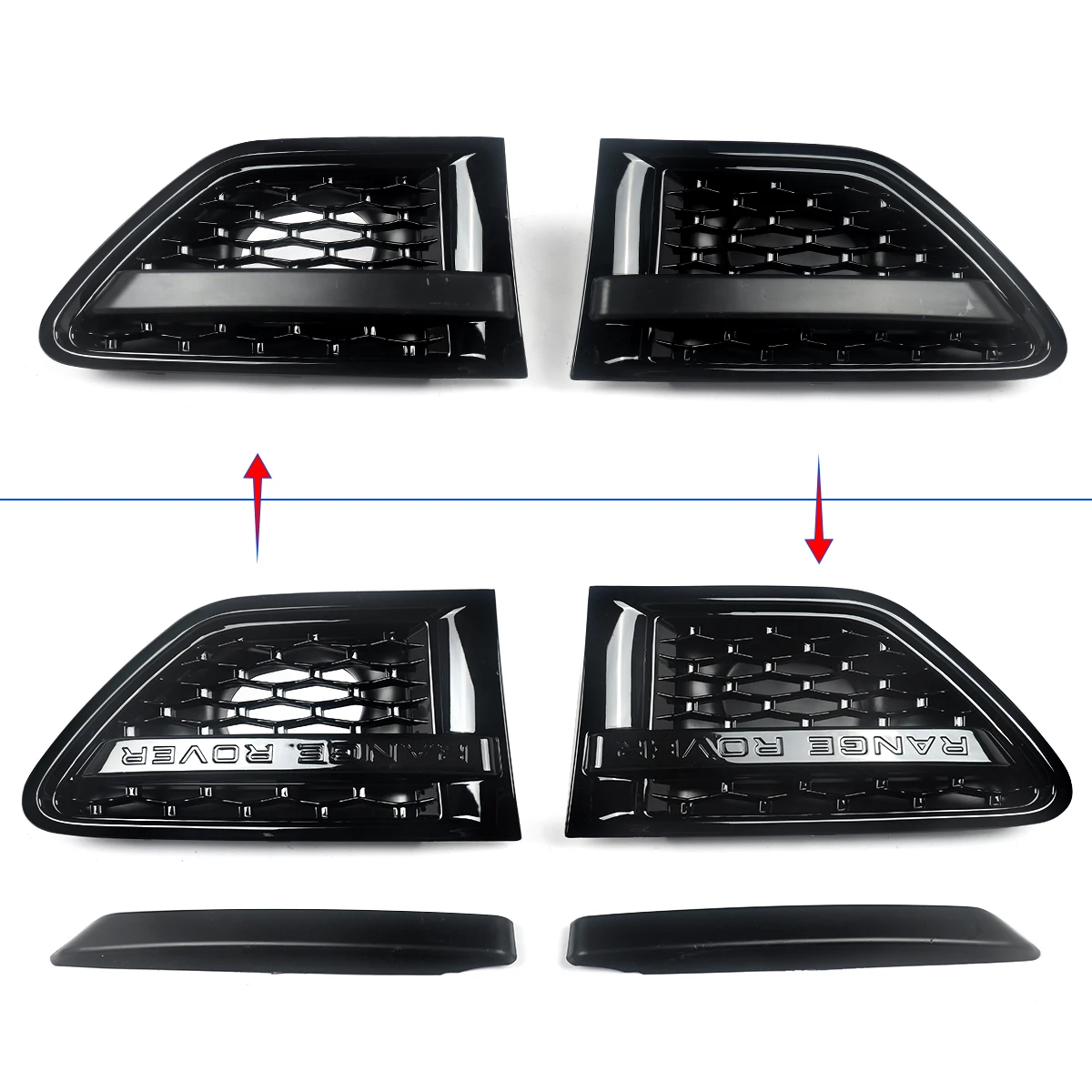 For Range Rover Sport L320 2010-2013 Front Grille Side Vents Autobiography Look
