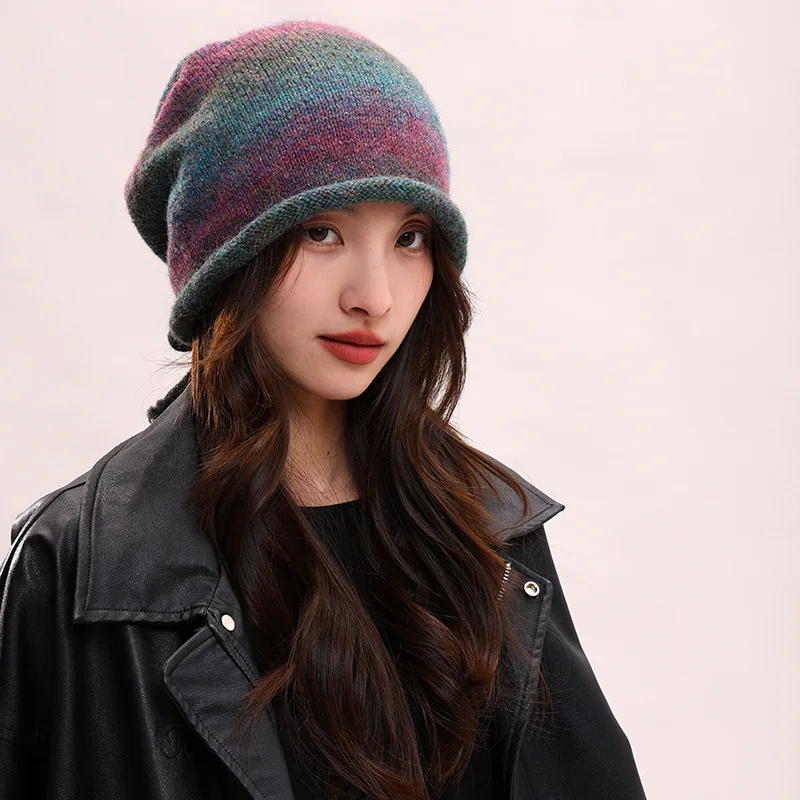 2024 Large Size Beanies Skullies Adult Unisex Soft Winter Autumn Hat for Women Stickers Hats Casual Outdoor Brand Sport Bonnet