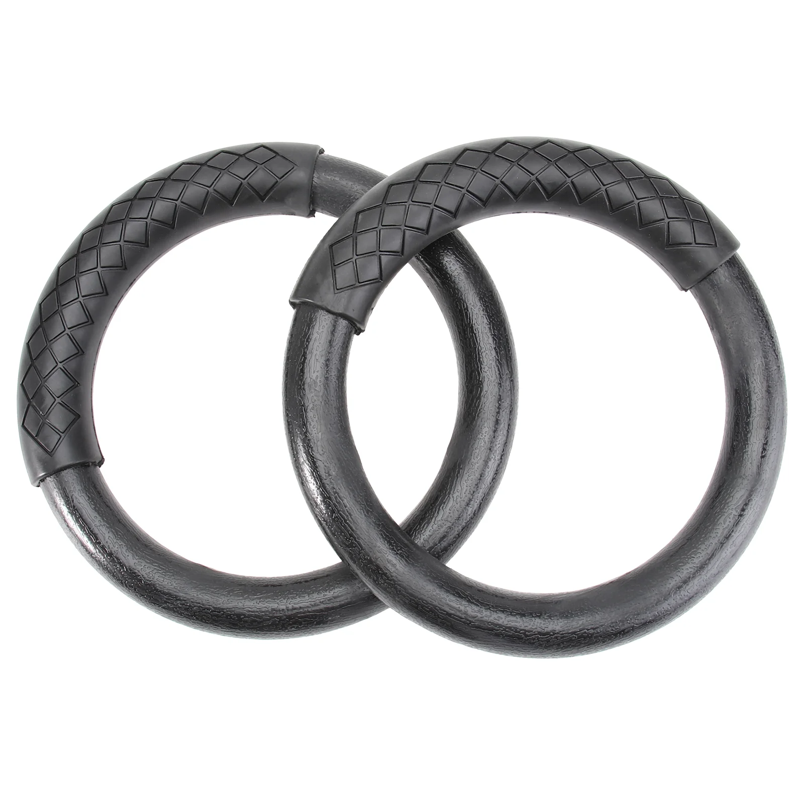 

1 Pair Gym Rings Rings Professional Rings for Abdominal Training Workout Fitness Black
