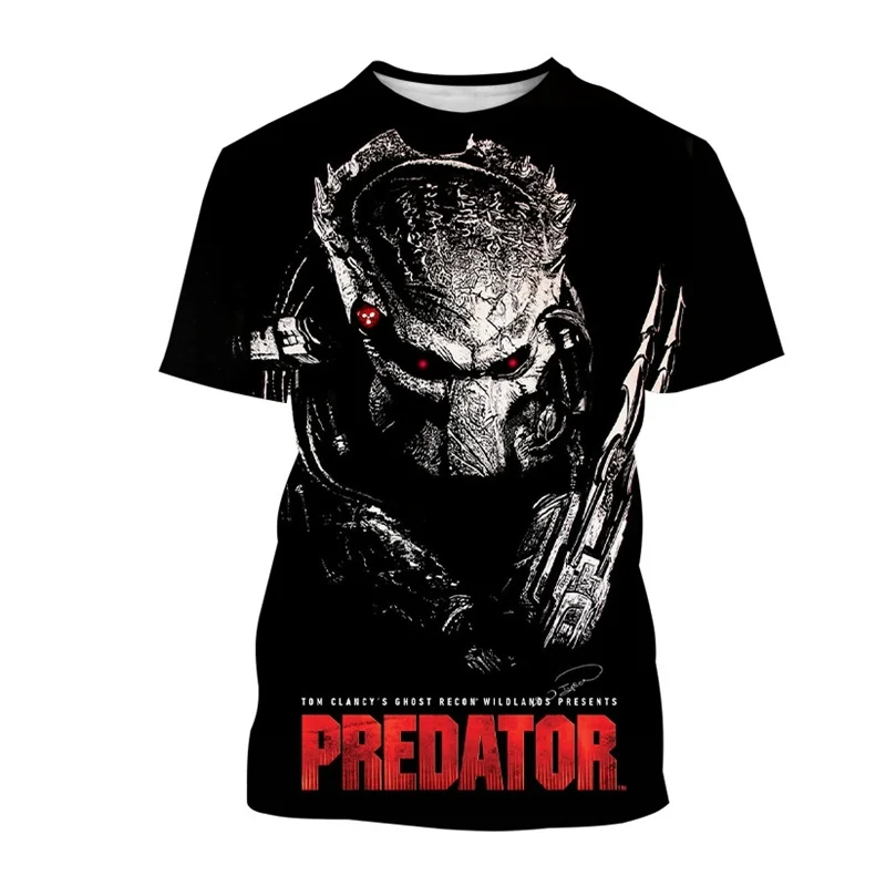 

Horror Movie The Predator Men T-Shirt 3D Print Tee Summer Short Sleeve T-Shirt Male O-Neck Tops Casual Unisex Oversized T Shirt