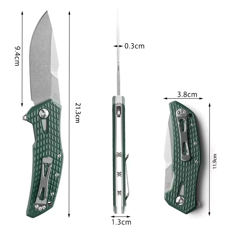 

Охотничий нож HWZBBEN J119 D2 с лезвием G10, карманный складной нож для портативного инструмента для кемпинга