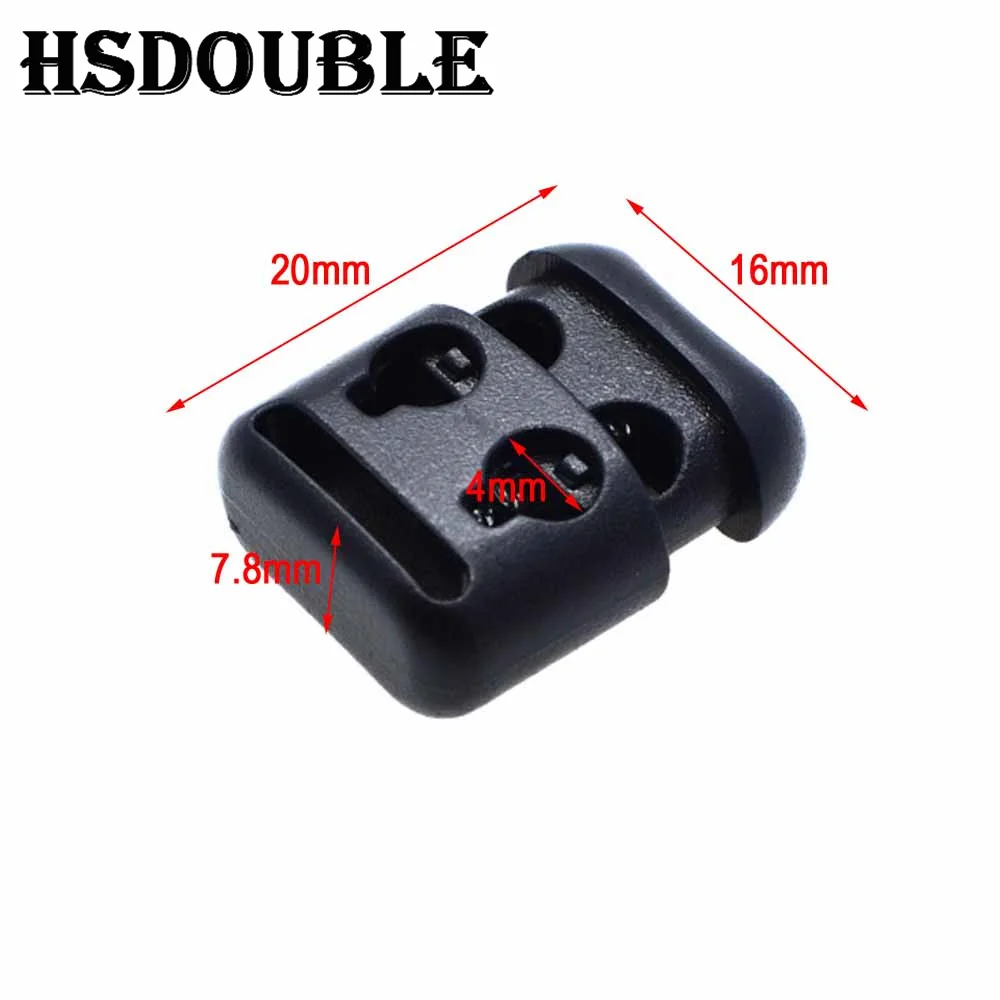 Cord lock stopper 10 Pcs/Pack Toggle Clip Plastic Black For Bags/Garments