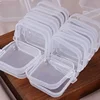1/15pcs Mini Storage Box Transparent Square Plastic Case for Earring Ring Jewelry Packaging Portable Grocery Storage Organizer 6