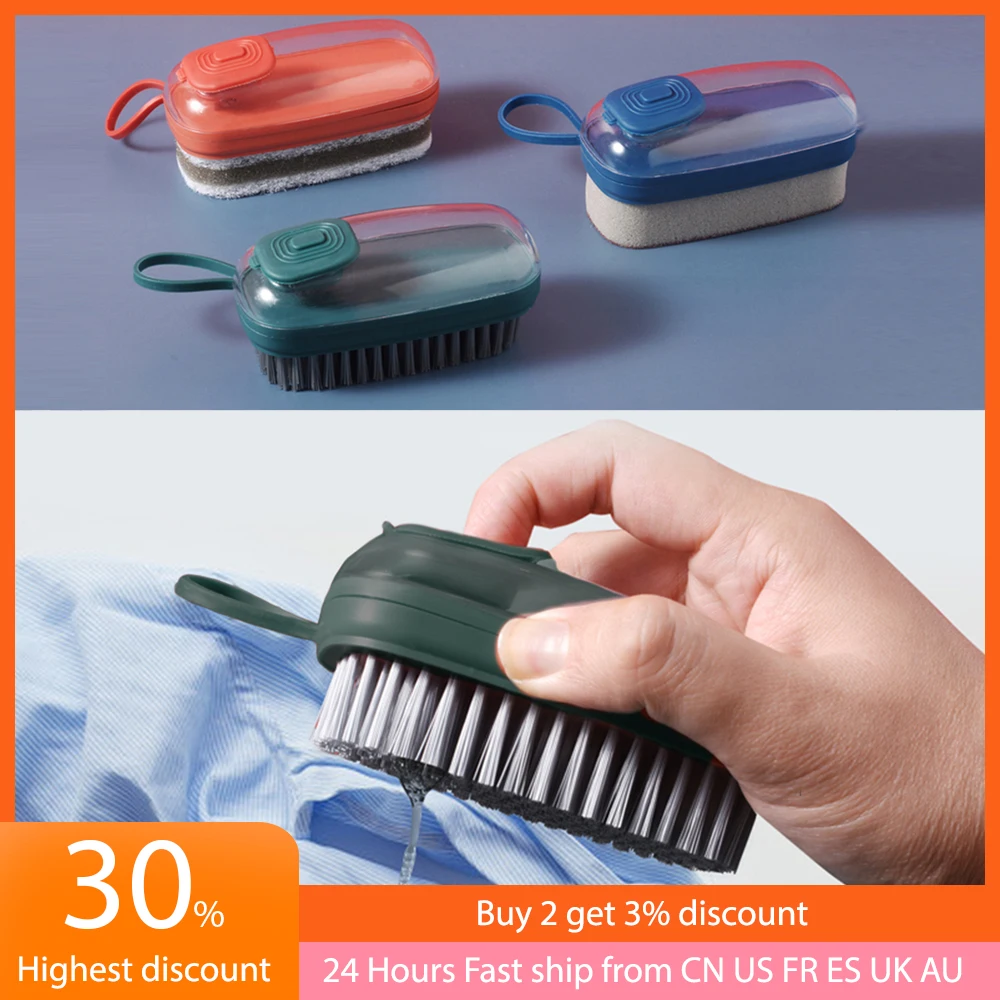 Household Laundry Brush Pot Washing Soft Brush Handheld Kitchen Dishwashing Brushautomatic Liquid Addition Shoe Cleaning Tools