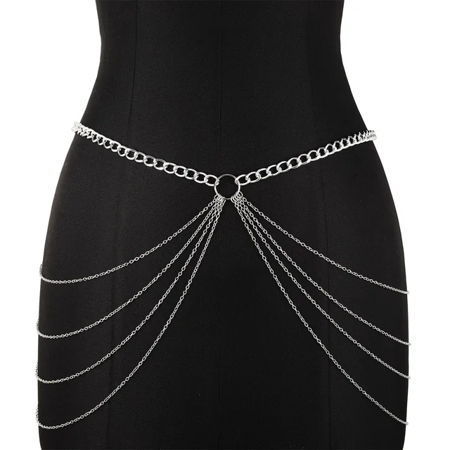 Gold Color Waist Chain Belt Layer Belly Body Chain Jewelry For Women Summer Bikini Beach Accessories 5