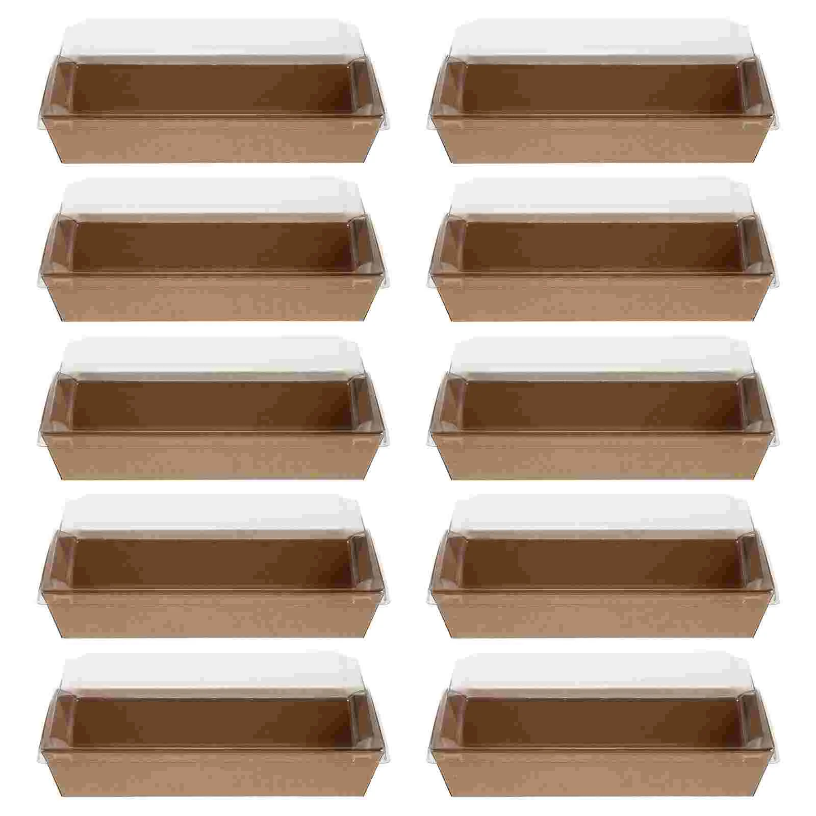 10 PCS Kraft Paper Packaging Boxes Food Containers with Lids Carton Charcuterie