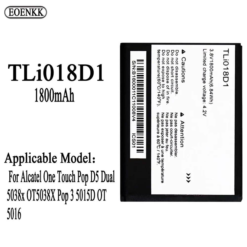 

TLi018D1 Battery For Alcatel One Touch Pop D5 Dual 5038x OT5038X Pop 3 5015D OT 5016 Original Capacity Replacement Repair Part P