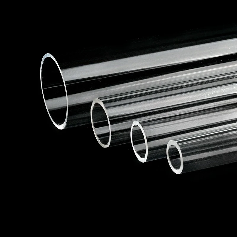 High-Quality Transparent Acrylic Tube - Multi-Purpose Plexiglass Pipe, Various Lengths