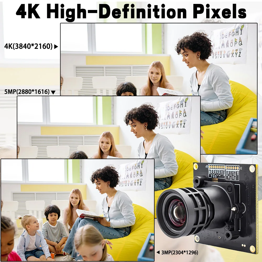4K 60FPS USB3.0 Camera Module With 2.8mm M16 Mount Lens 1/1.8" IMX678 CMOS Indus