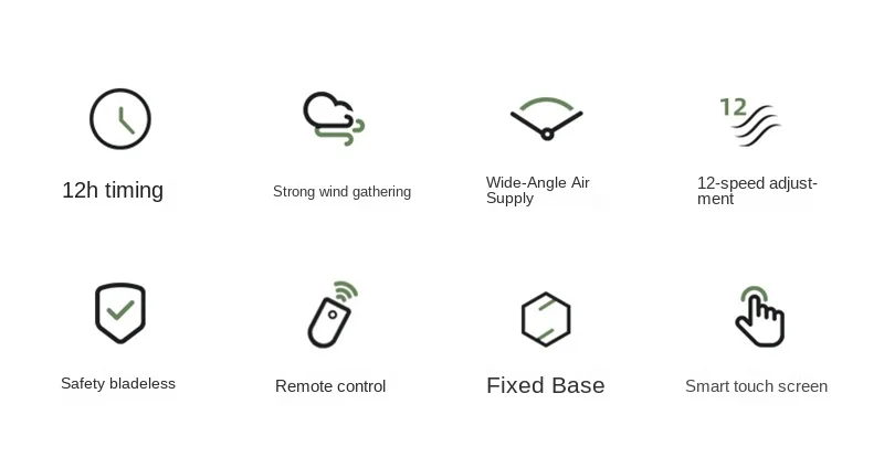 Description Picture 4 of itemHousehold Bladeless Fan Wind Air Conditioner Cooling Fan Vertical Shaking Head Electric Fans Standing Fan with Remote Control