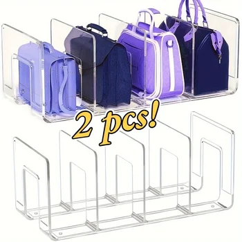 Organizer per borse in acrilico da 1/2 pezzi - Divisorio trasparente per guardaroba, scaffale di grande capacità, altro (organizzatore di accessori) 1