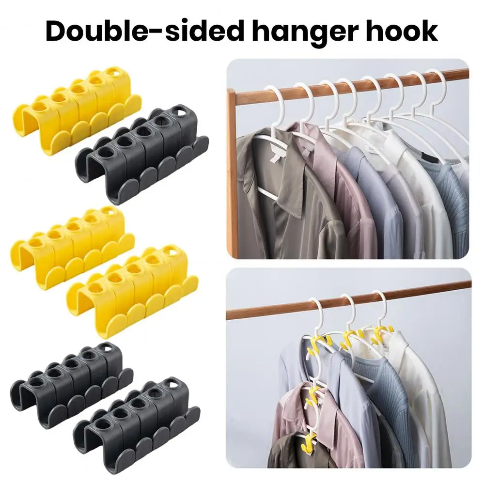 

10 Pcs Hanger Hook PP Material Connection Hooks Double Sided Wardrobe Closet Storage Hooks Clothing Rack Extension Hook