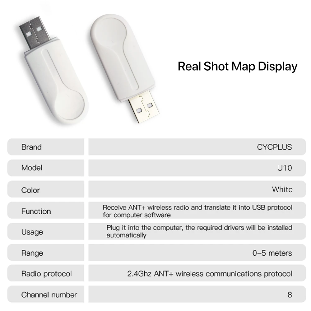 CYCPLUS ANT+ USB 동글 ANT 스틱 무선 송신기 수신기 기존 사이클링 소프트웨어용 사이클링 자전거 액세서리