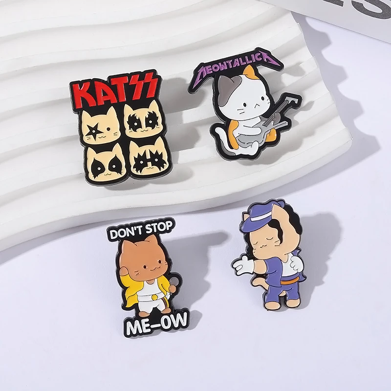 3-9 teile/satz Cartoon Capybara Rote Ohren Kaninchen Panda Katze Emaille Pins Anime Filme Fahrzeug Kugel Broschen Revers Abzeichen schmuck Geschenk – Detail 10