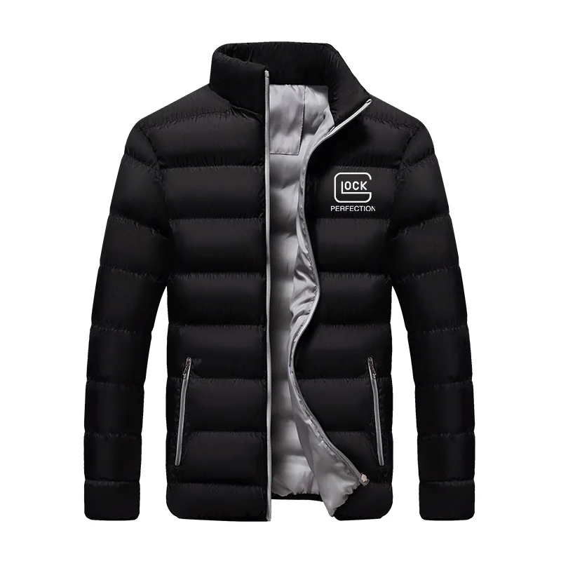 

2024 Glock Perfect Shooting Men's Color Contrast Zipper Warm Cotton Jacket Casual Jacket Fashion Outdoor куртки