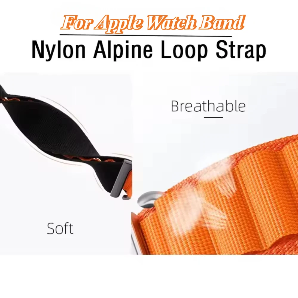Premium Alpine Loop Nylon Strap for Apple Watch Band - Durable and Stylish Bracelet Watchband