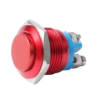 16mm Momentary High Cover Waterproof Metal Push Button Switches Car Power Switch with ScrewTermina - Image 2