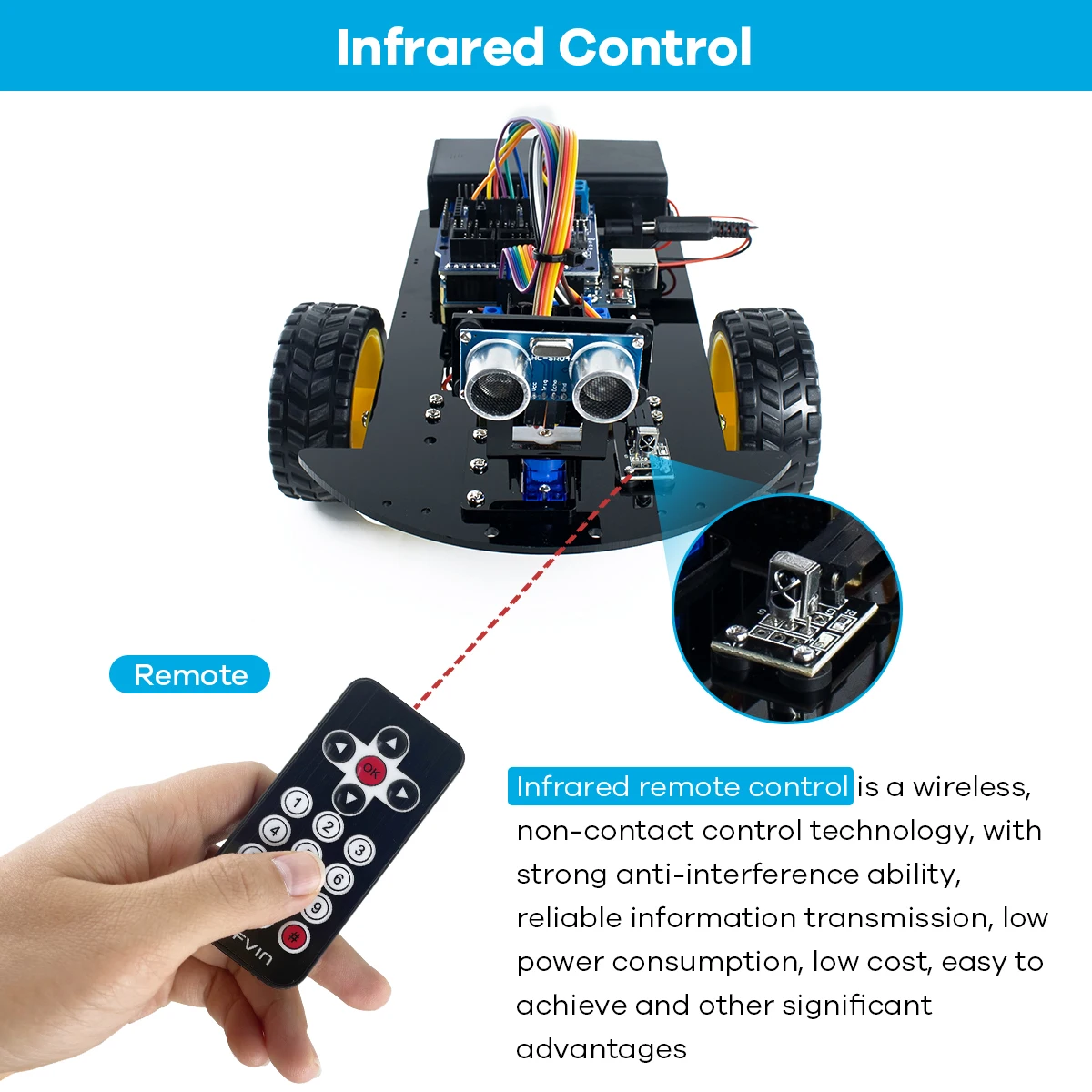 ELEGOO UNO R3 Project Smart Robot Car Kit V4 with UNO R3, Line Tracking  Module, Ultrasonic Sensor, IR Remote Control etc. Intelligent and  Educational
