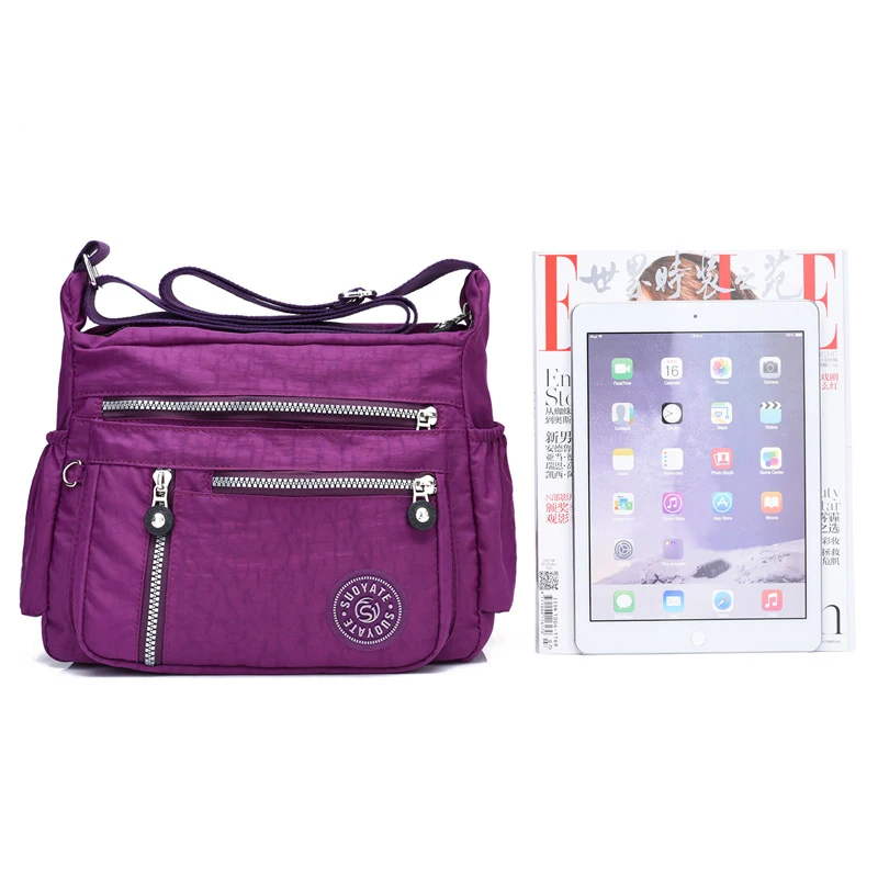 Nylon Women's Shoulder Bag Women Casual Crossbody Bag Multifunction Shopping Handbag Large Capacity Messenger Bag Mother bag