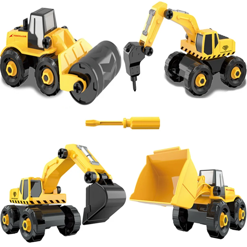 Engineering Vehicle Toys Construction Excavator Tractor Bulldozer Fire Truck Models Kids Toy Car Boys Toys for Children Gifts