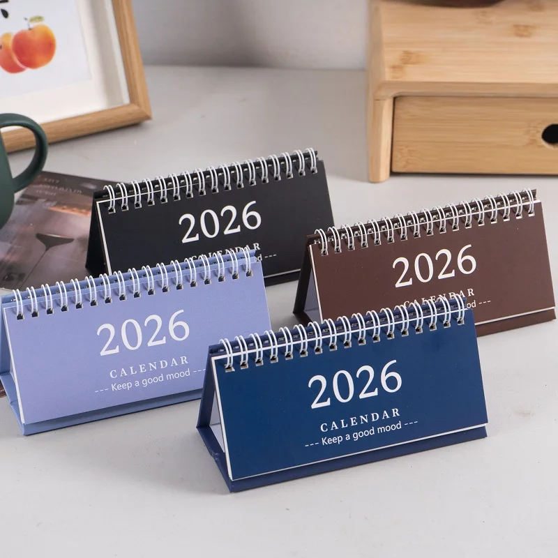 English Mini Desk Calendar 2026 Simple Style Desktop Display Portable Calendar Desktop Decoration Handmade Diary