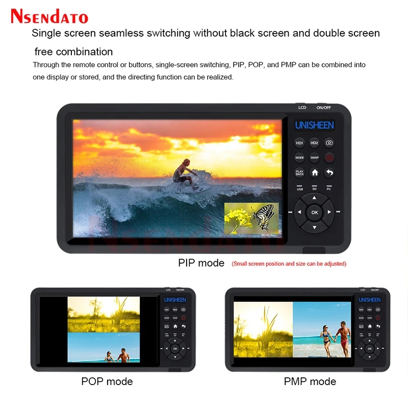 UR500 UR500A HDMI Video Recoder StandAlone Endoscop 4K Switchable PIP POP PMP Camera Video Capture Box With 7 Inch Screen For TV