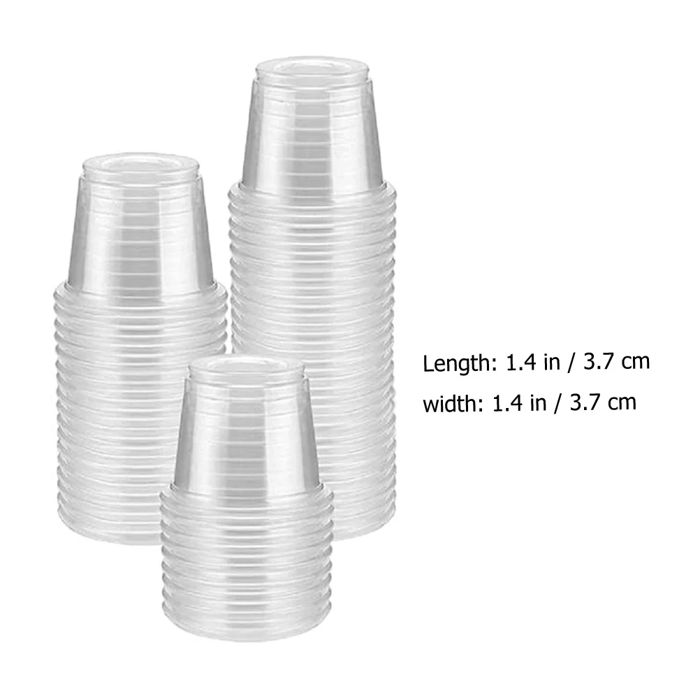 Tasting Cup Small Cups 200 Pcs Plastic Mini Condiment Shot for Glass Clear Glasses