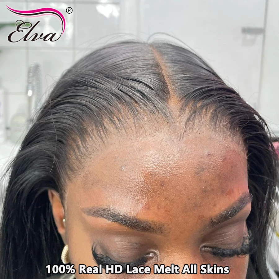 보이지 않는 리얼 HD 레이스, 가장 얇은 레이스 클로저, 7x7, 6x6, 5x5, 2x6, 100% 버진 헤어, 13x6 HD 레이스 정면 