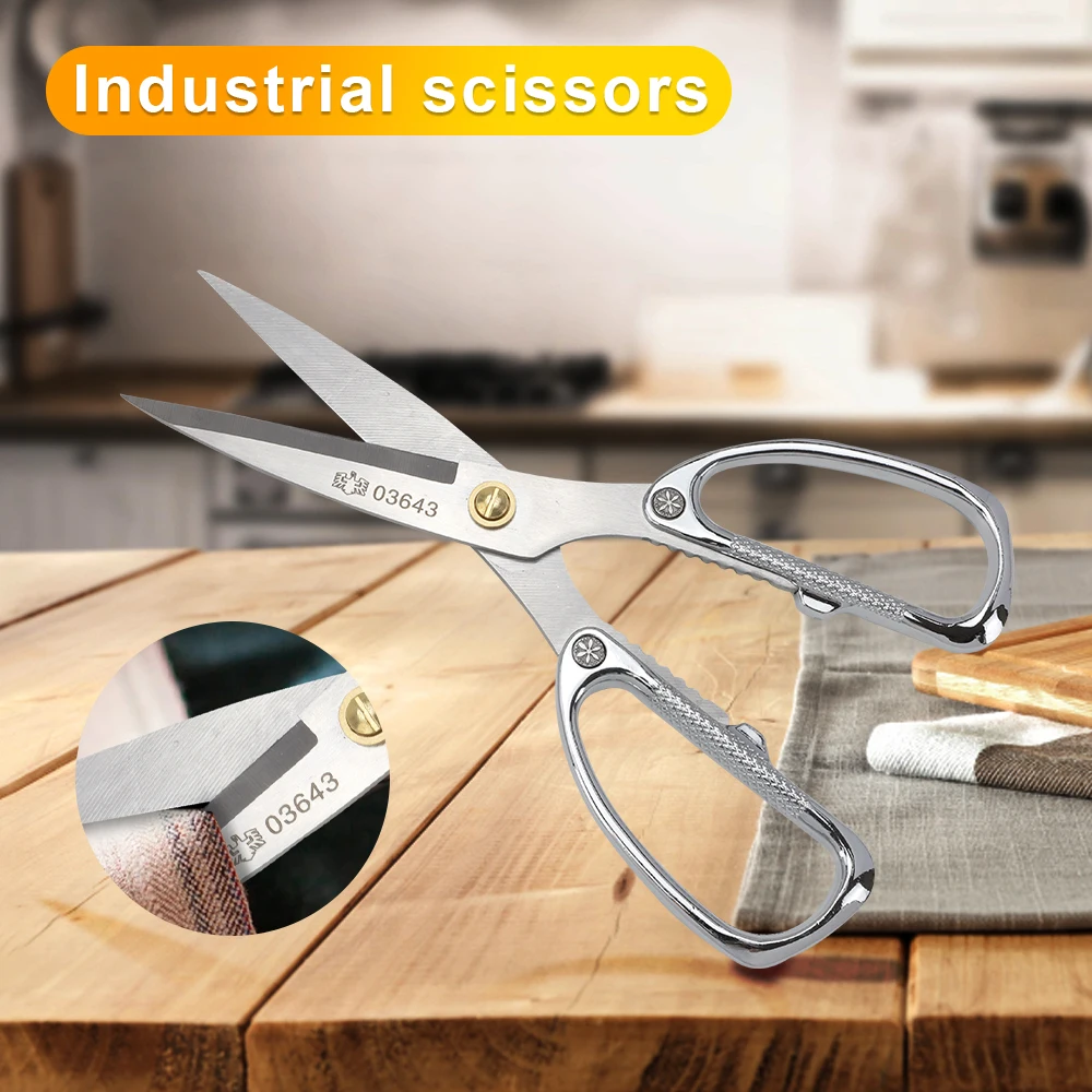 BESTIR Multifunction Scissor Industrial Zinc Alloy Professional Kitchen Scissors Sewing Tailor Scissor Food Cloth Cutting Tool