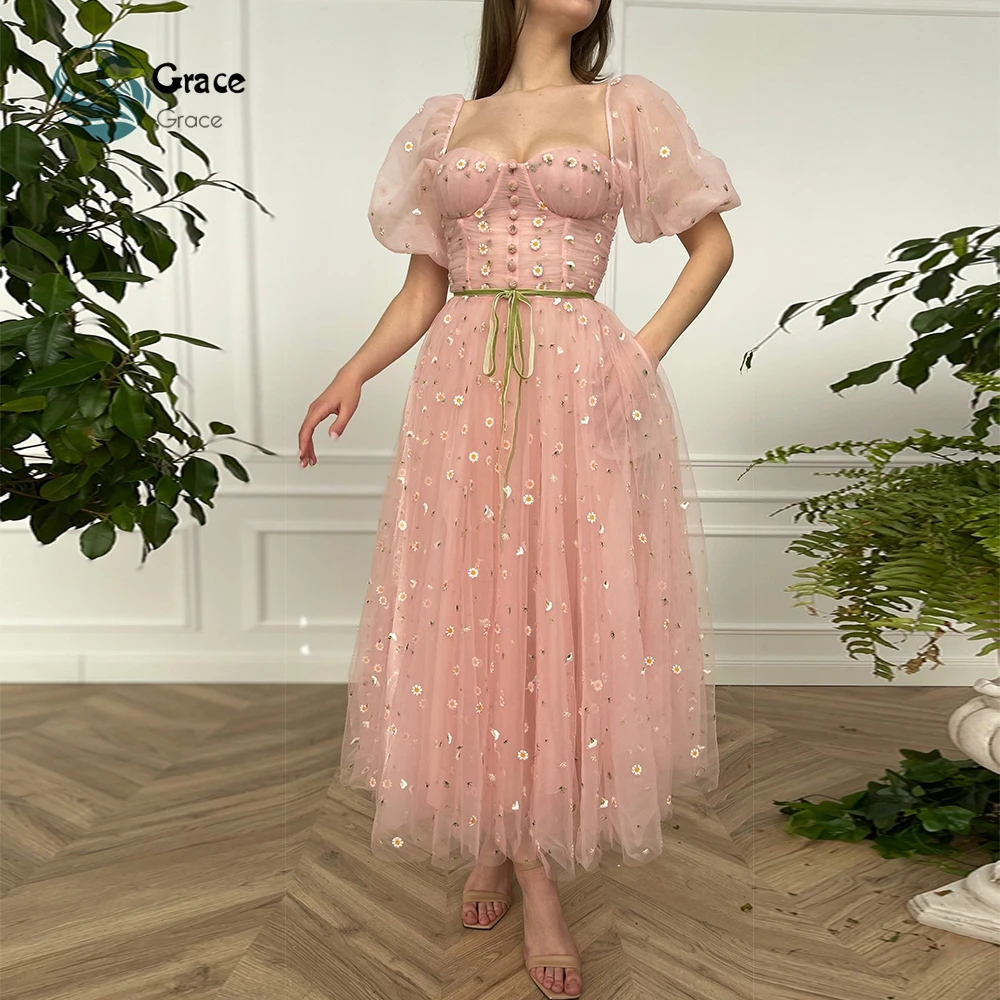 Pink Half Corset Ankle Length Evening Dresses For Women Charming Zipper  Back Prom Gowns Button Back Vestido De Noche  Color Burgundy US Size 2