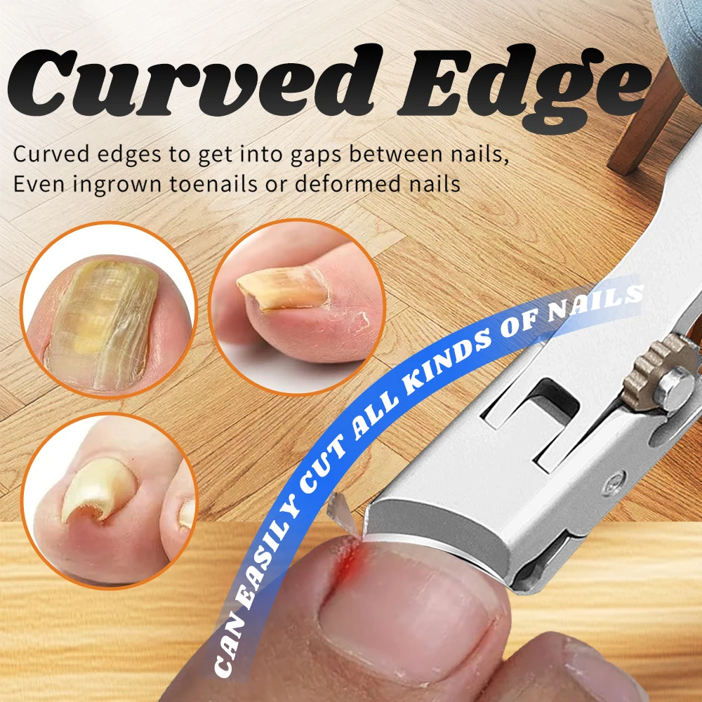 Nail Clippers 1Pc Stainless Steel Slanted Edge Nail Clipper Splash-Proof Large Opening Nail Clipper Portable Dead Skin Removal Cuticle Trimmer