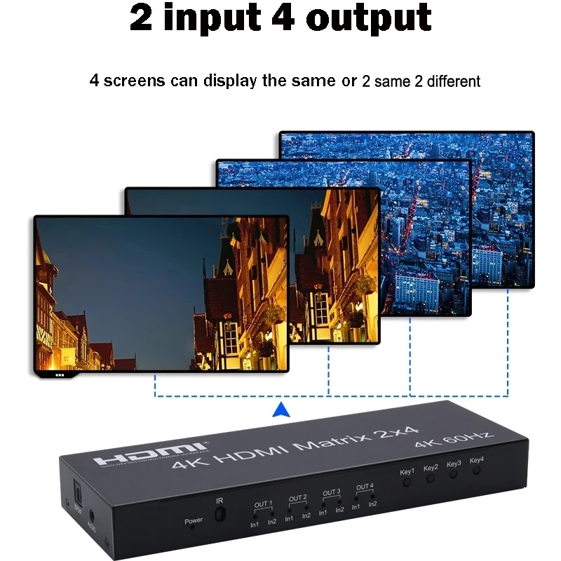その他 HDMI Matrix 4x2 4K 60Hz Amazon.com: 4K HDMI Matrix Switch, 4x2 HDMI Matrix Switcher