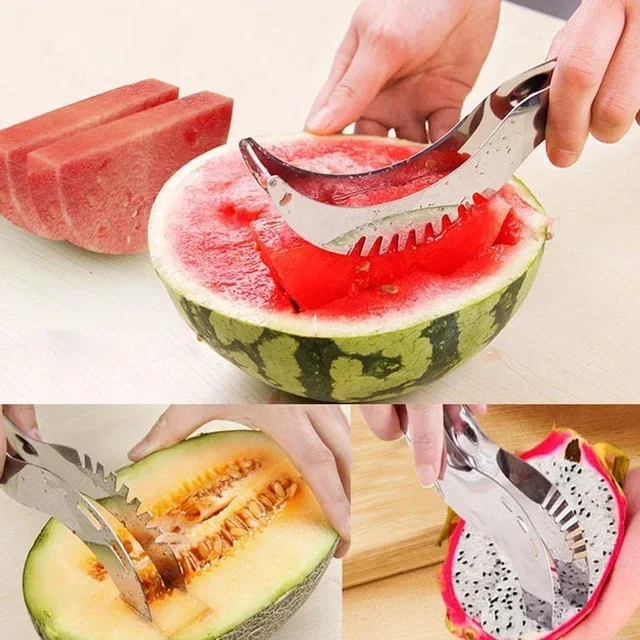 Mulino a vento in acciaio inossidabile Taglierina per anguria Artefatto Insalata Affettatrice per frutta Strumento per taglierina Scavatrice per anguria Accessori da cucina Gadget 5