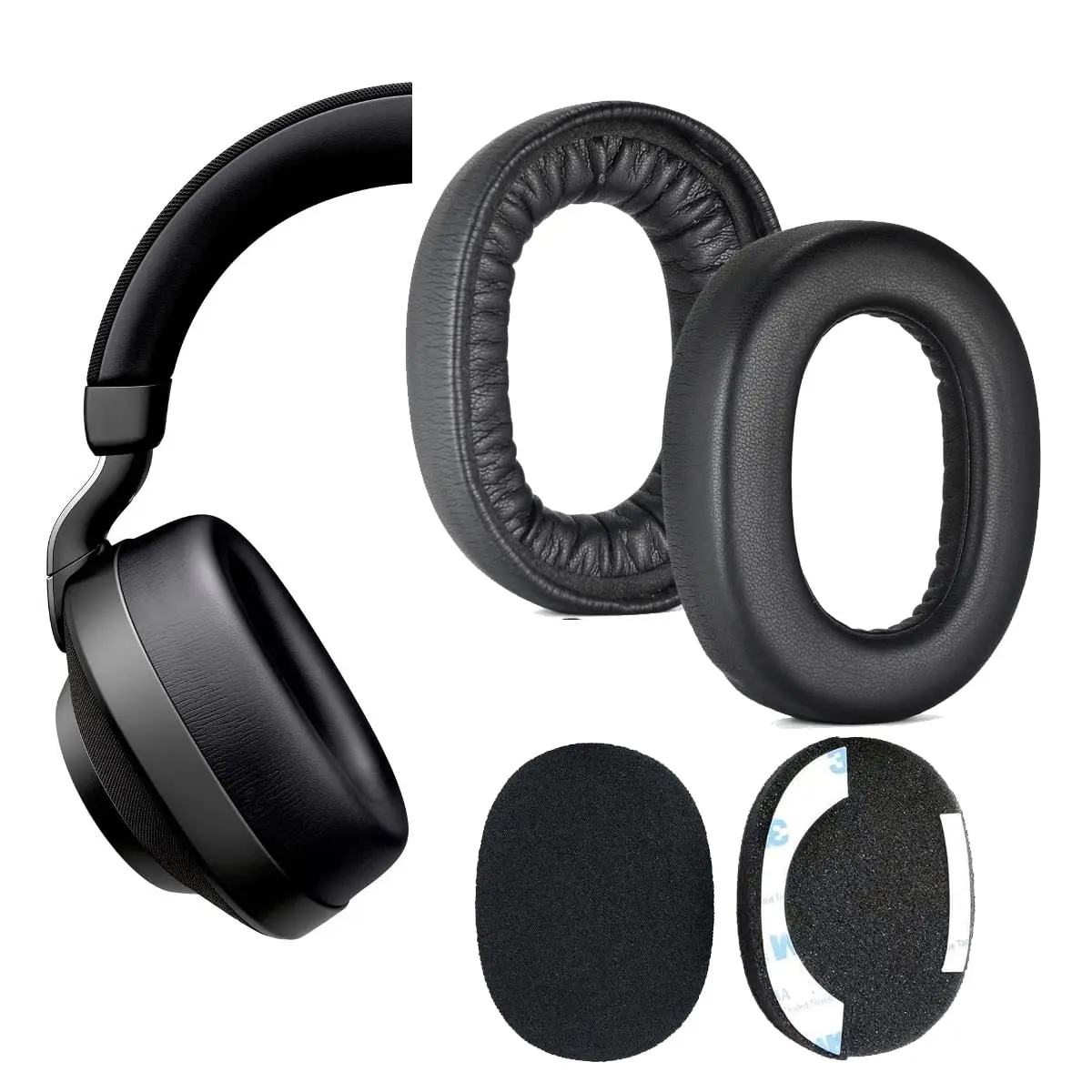 

V-MOTA амбушюры совместимы с Jabra Elite 85h / Evolve2 85 MS, шумоподавляющие наушники, запасные части (1 пара) (черный)
