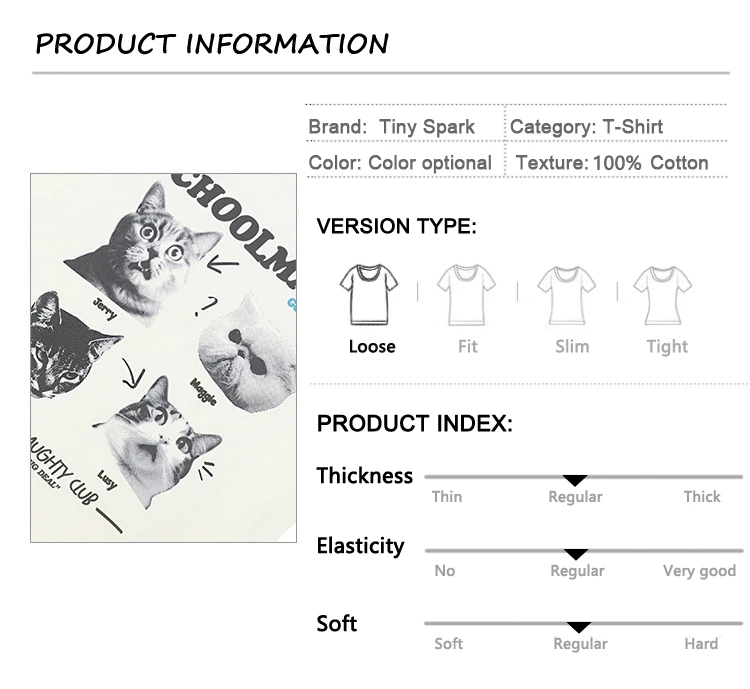 Schoolmate Cat Lineup Graphic T-Shirt S9beda62ac99849dd890c6da980b44f86p