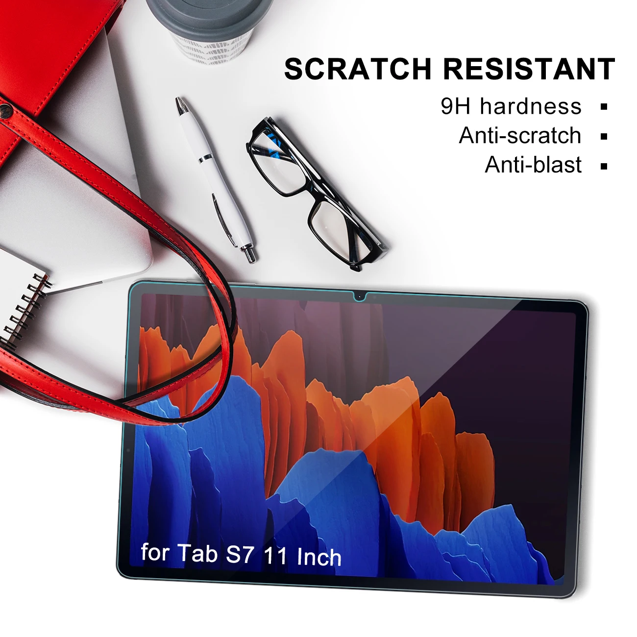 9H Tempered Glass Screen Protector For Samsung Galaxy Tab S7 Plus 12.4 2020 Glass S7+ SM-T970 T975 Anti Scratch Protective Film 3