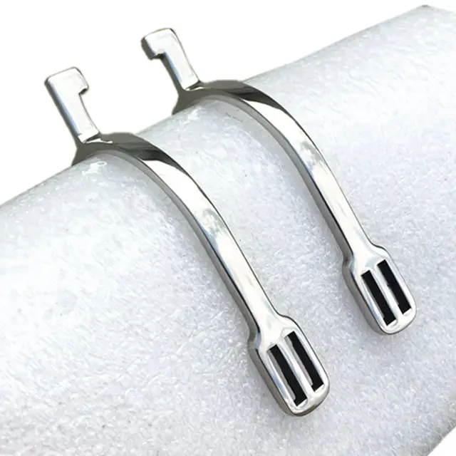 Enghlish Stainless Steel Riding Spurs Horse Equipement 3cm Square Neck Spur 6