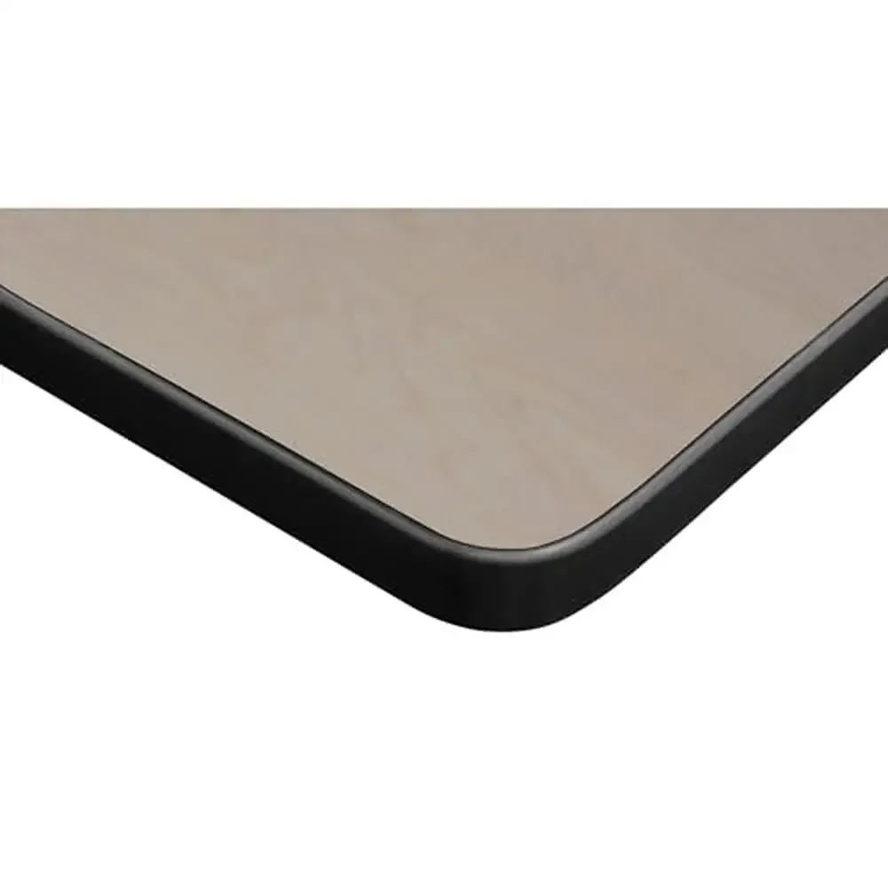 36" Square Wood Breakroom Table with T-Mold Edge Band and Metal X-Base 3