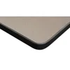 36" Square Wood Breakroom Table with T-Mold Edge Band and Metal X-Base 3