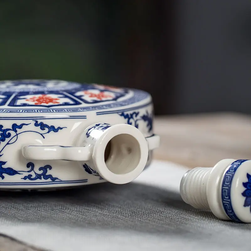 빈 와인 병, 달병 장식, 심플한 가정용 크리에이티브 세라믹 밀폐 화이트 와인 포트, 8 보물