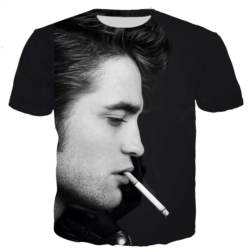 

2023 Men/women Arthur 3D Printing T-shirts Short Sleeve Robert Pattinson T Shirtst Streetwear Style Tshirt Tops Oversized