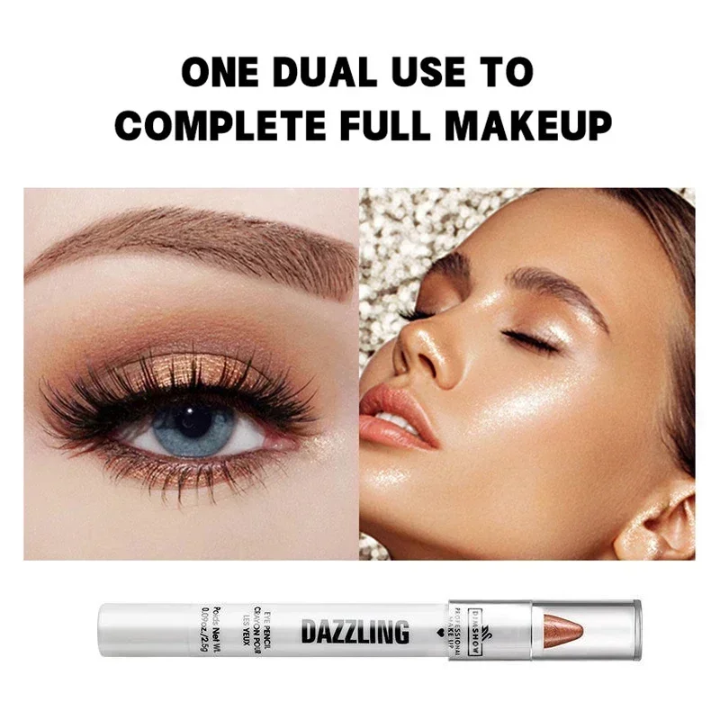 wholesale 12Colors Pearlescent Eyeshadow Pencil Waterproof Longlasting Glitter Shimmer Eye Shadow Pen Eyeliner Stick Eyes Makeup 4