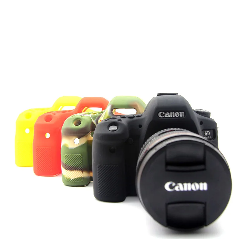 

Rubber Silicon Armor Skin Case Body Cover Protector for Canon EOS 6D Mark II 6D2 6DII DSLR Digital Camera Protective Video Bag