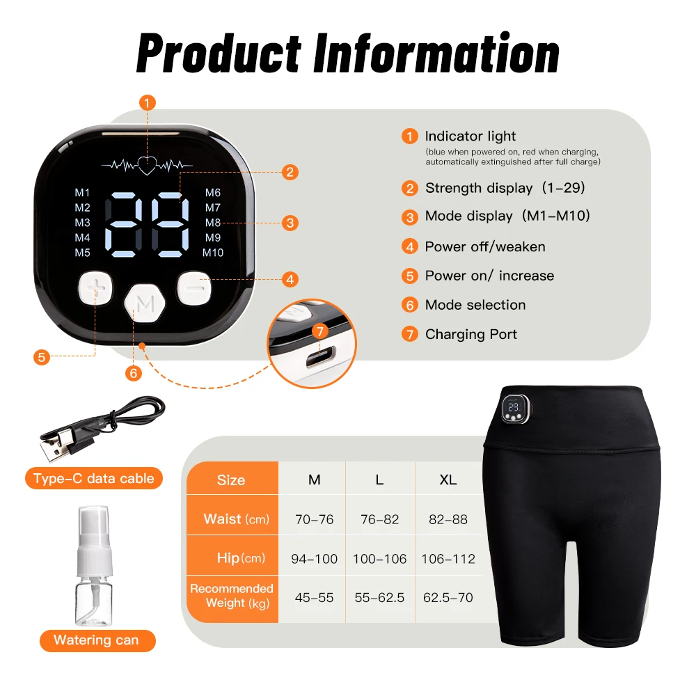Smart EMS Trainer Shaping Fitness Buttocks Lifting Device Muscle Stimulator Hip Tightening Butt Up Massager_voghion.com